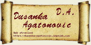Dušanka Agatonović vizit kartica